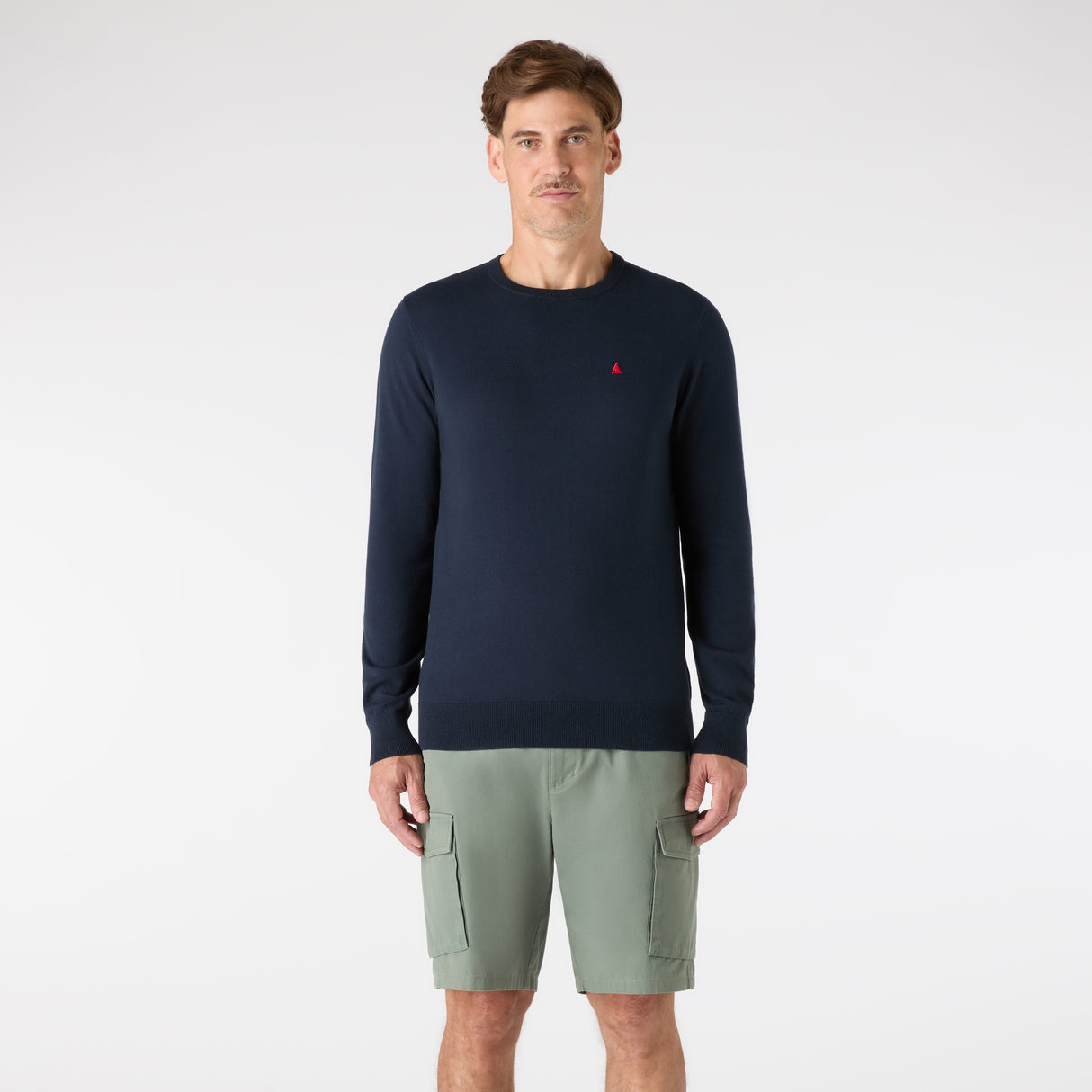Musto Men's Original Lite Crew Knit #colour_navy