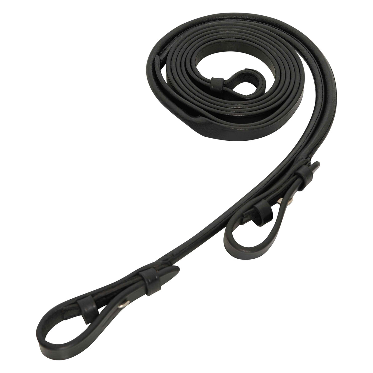 Imperial Riding Round Stitched Weymouth Reins #colour_black-silver