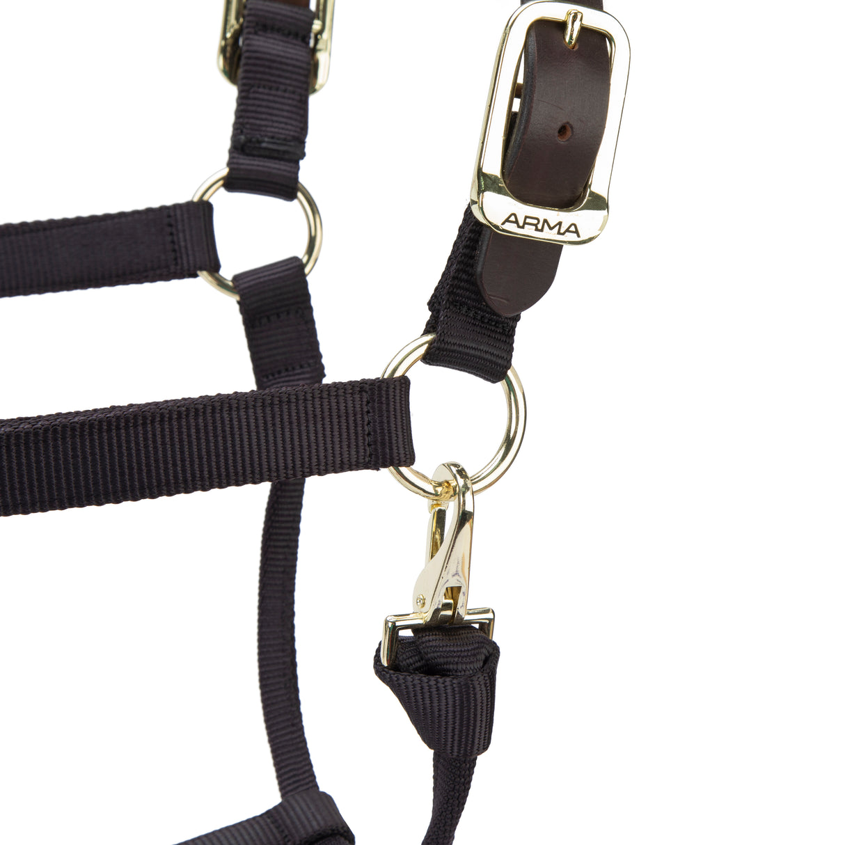 Shires ARMA Premium Adjustable FieldSafe Headcollar #colour_black