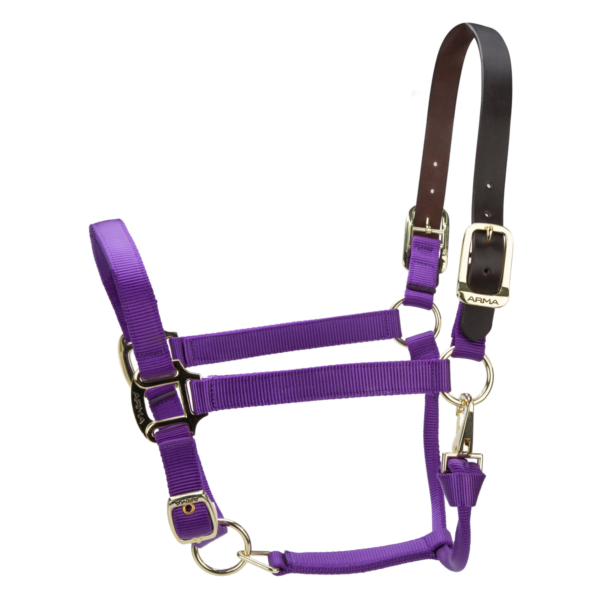 Shires ARMA Premium Adjustable FieldSafe Headcollar #colour_purple