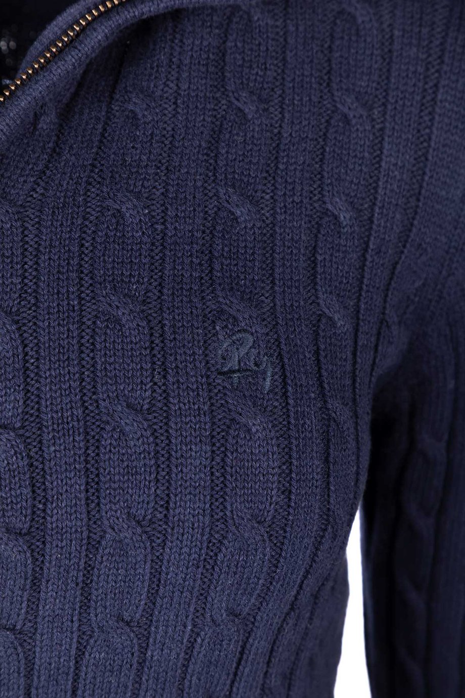 Rydale Ladies Quarter Zip Cable Knit Jumper - Emma