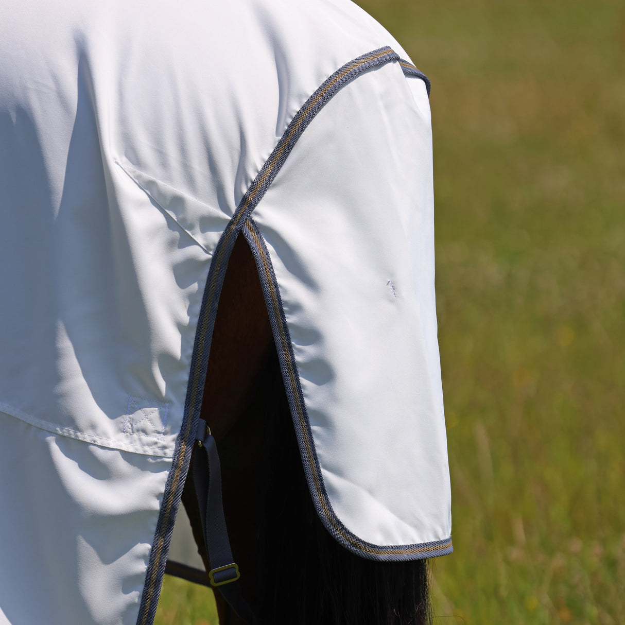 Shires Highlander Plus Sweet-itch Combo Rug #colour_white-airforce