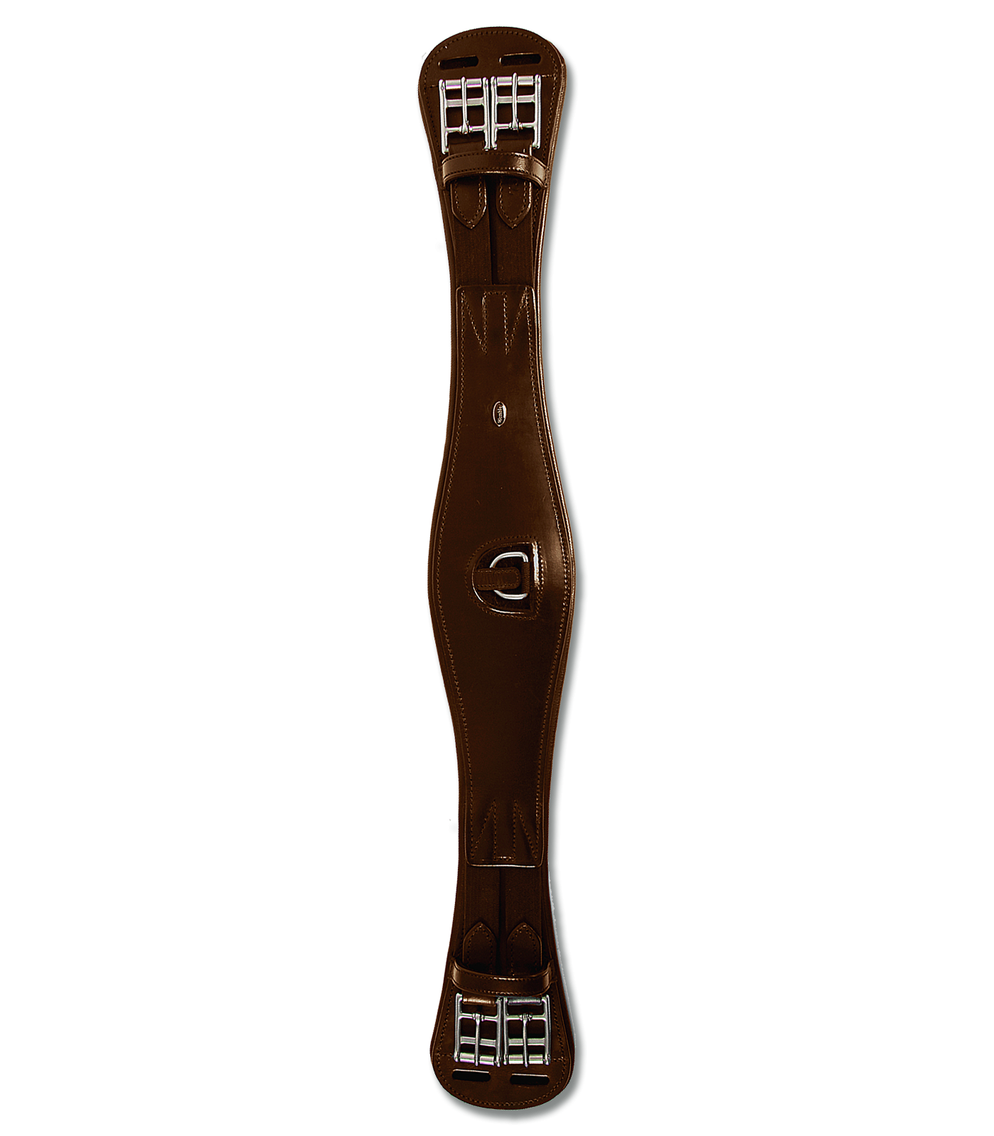 Waldhausen X-Line Leather Short Girth with Ring #colour_brown