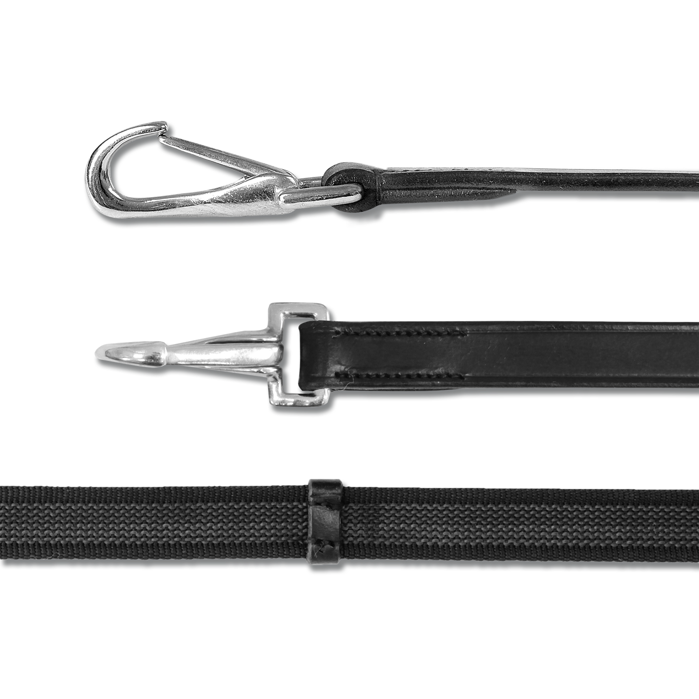 Waldhausen 19mm Antislip Rein with Snaps #colour_black