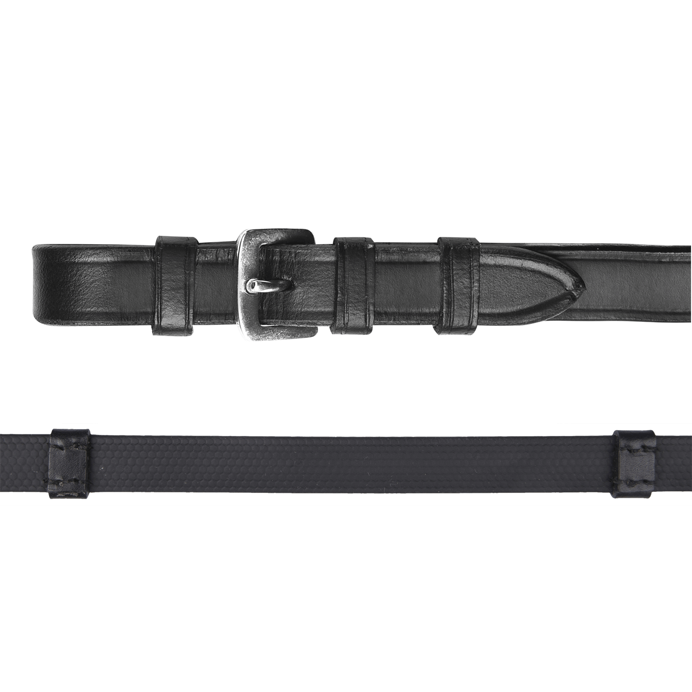 Waldhausen Rubber Reins with Loops #colour_black