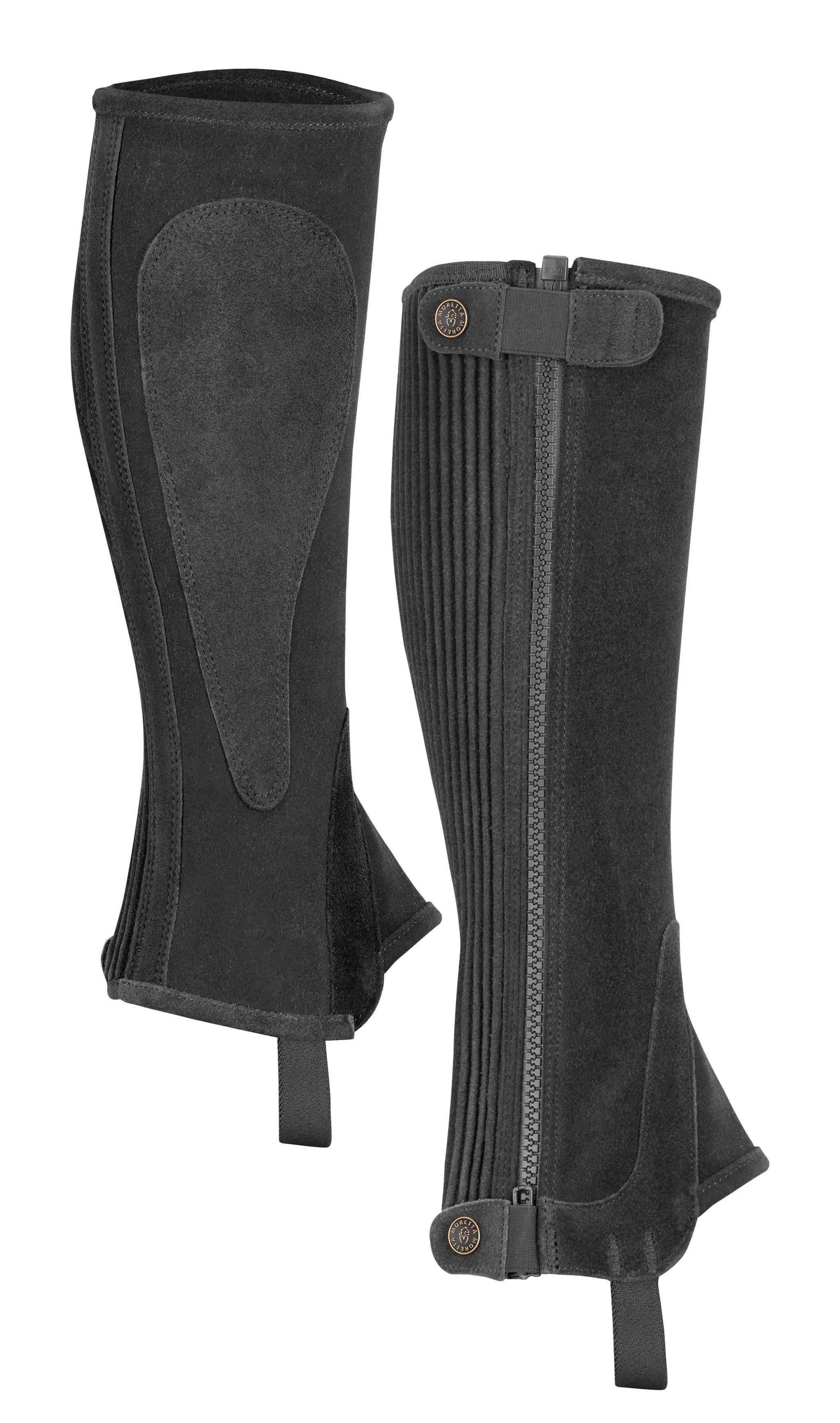 Leather Half Chaps Shires MORETTA SUEDE HALF CHAPS Black The