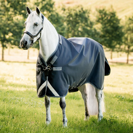 Horseware Ireland Rambo 1680D 0g Turnout Rug #colour_navy-thunderstorm-grey-silver