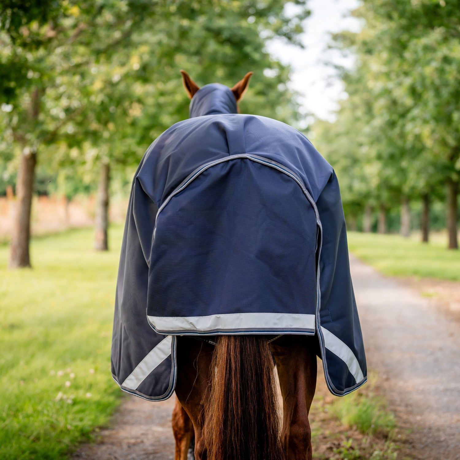 Horseware Ireland Rambo 1680D 50g Turnout Rug #colour_navy-thunderstorm-grey-silver