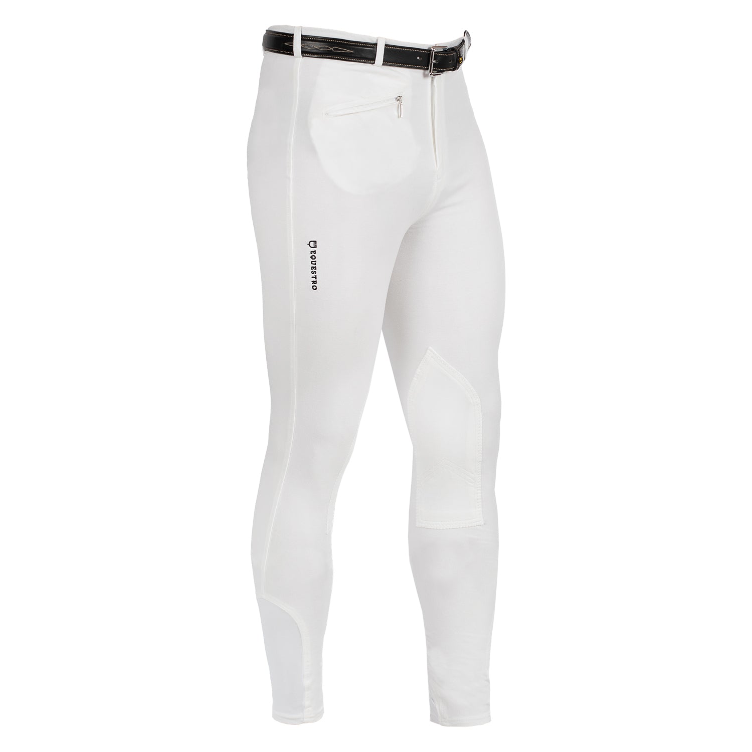 Equestro Urano Model Man Breeches In Stretch Cotton #colour_white