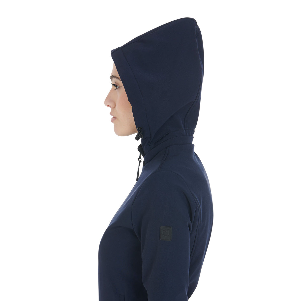Equestro Women's Slim Fit Softshell Jacket With Internal Fleece #colour_blue