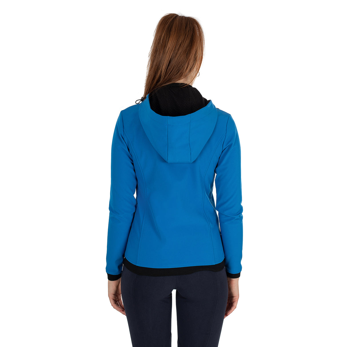 Equestro Women's Slim Fit Softshell Jacket With Internal Fleece #colour_royal-blue