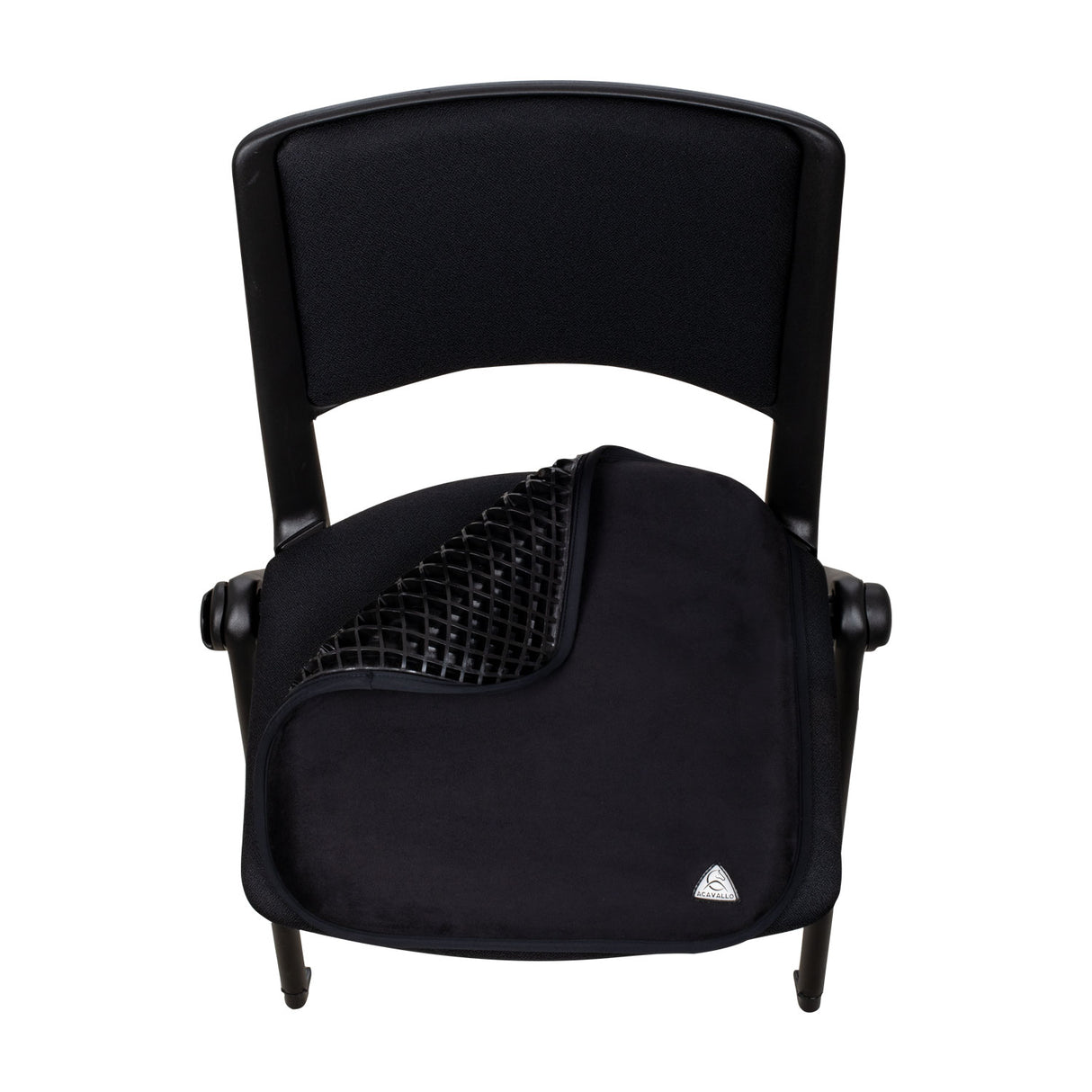 Acavallo Chair Seat Saver Classic Gel Suede #colour_black