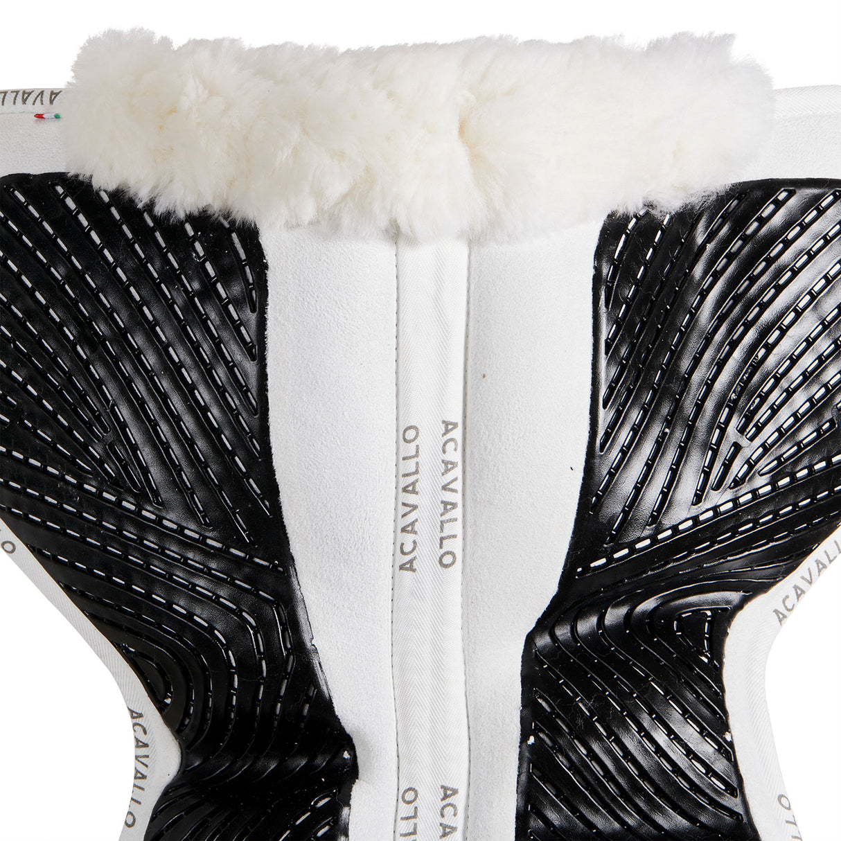 Acavallo Pad Mf-S Jccs-S Cw-Cs Suede Cut-Out Sheepskin Gel Grip Flat
#colour_white-white