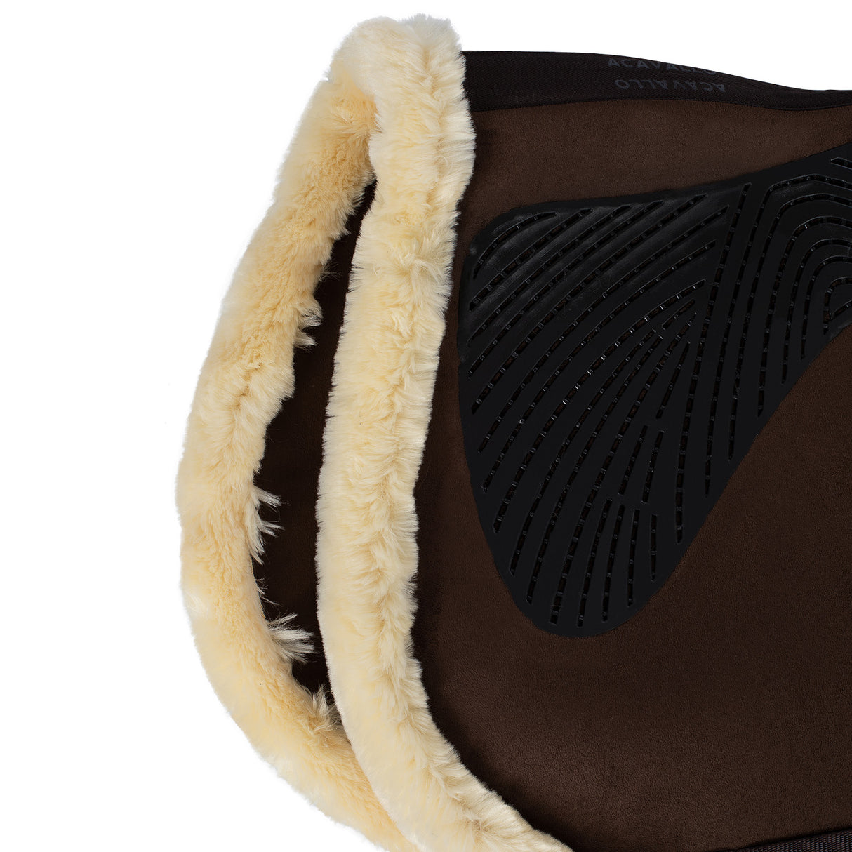 Acavallo Saddle Pad JS-S CW-CS Cut-Out Numnah Twin Sided Gel Grip #colour_brown-natural