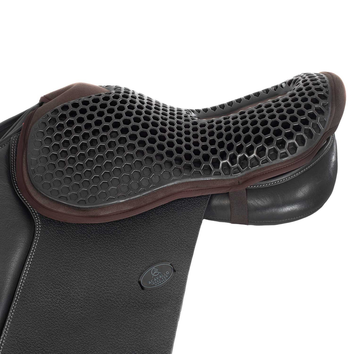 Acavallo Ortho-Coccyx Seat Saver Jumping Hexagonal Gel-Out Dri-Lex 20mm #colour_brown