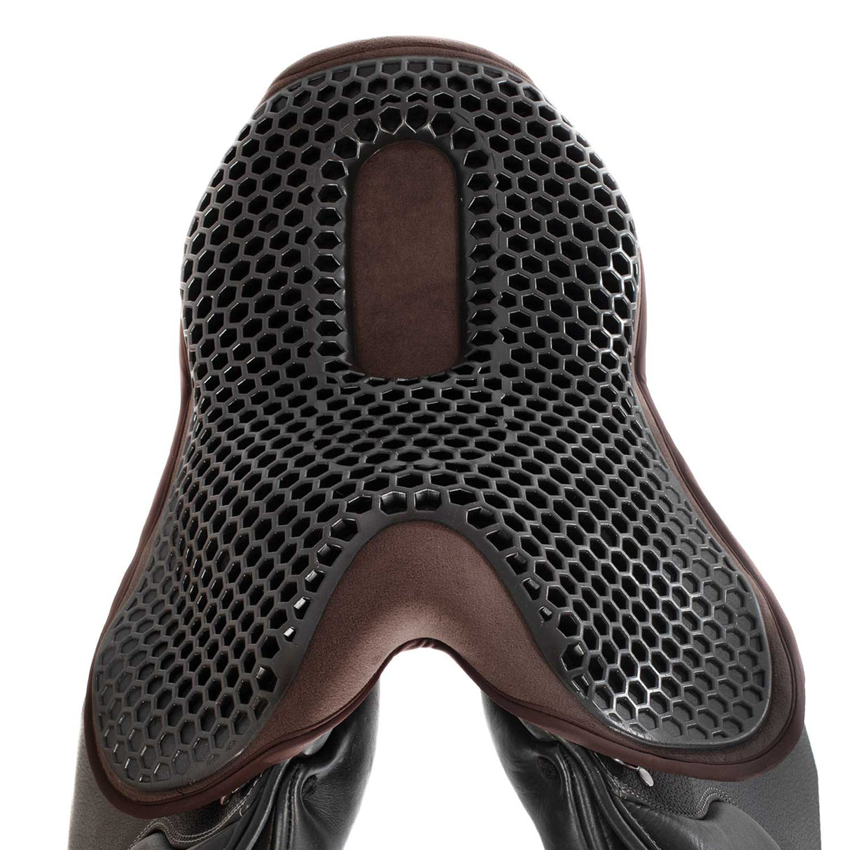 Acavallo Ortho-Coccyx Seat Saver Jumping Hexagonal Gel-Out Dri-Lex 20mm "Offer" #colour_brown