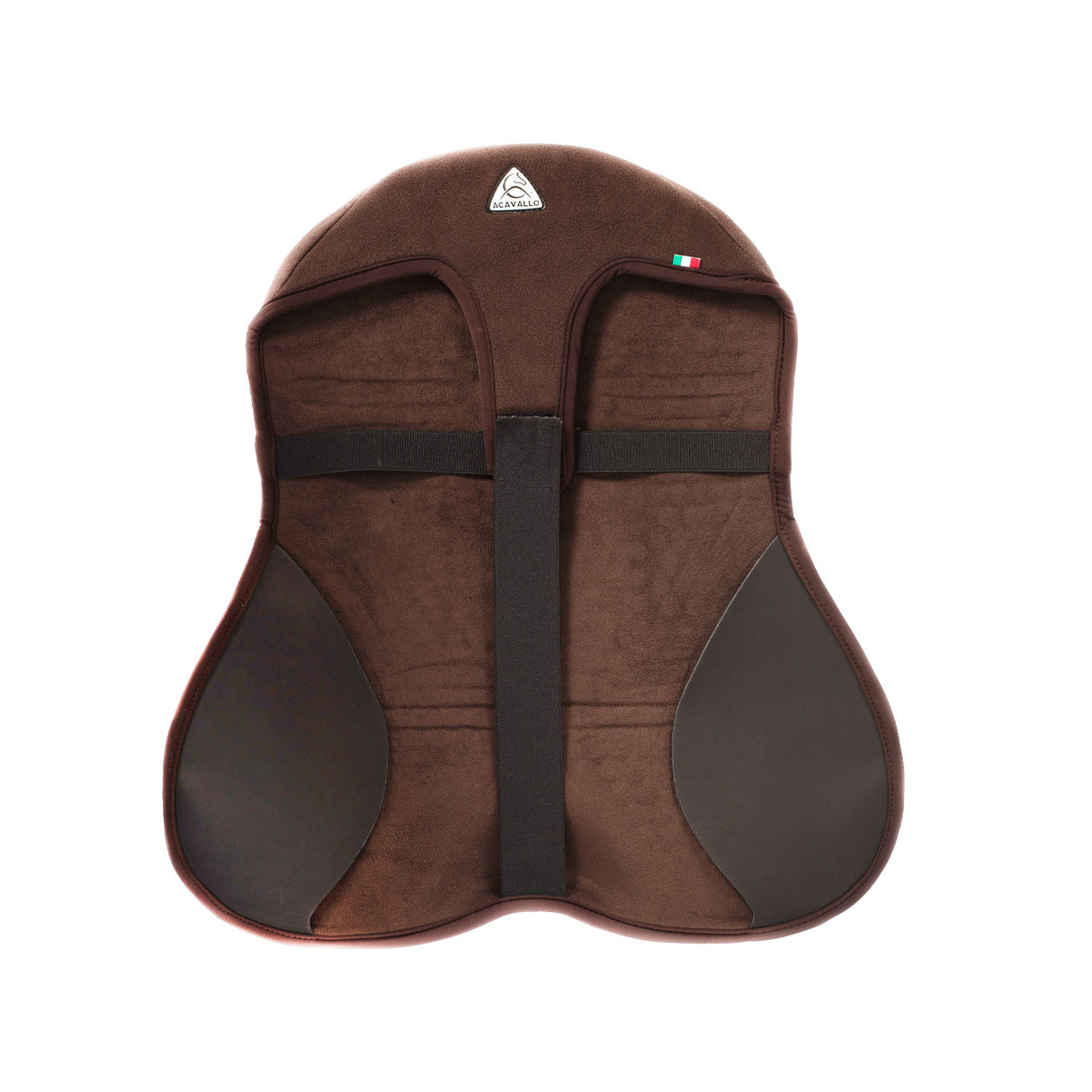 Acavallo Ortho-Coccyx Seat Saver Dressage Hexagonal Gel-Out Dri-Lex 20mm #colour_brown