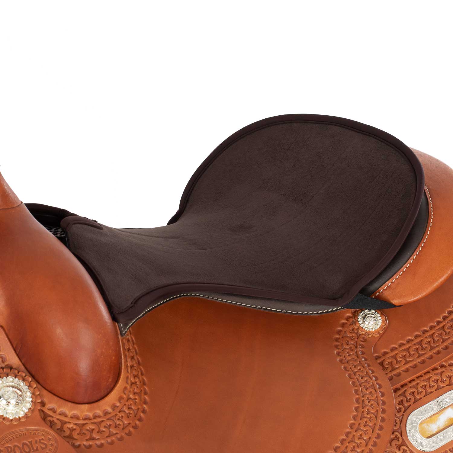 Acavallo Standard Seat Saver Western Classic Gel-In Dri-Lex 10mm #colour_brown