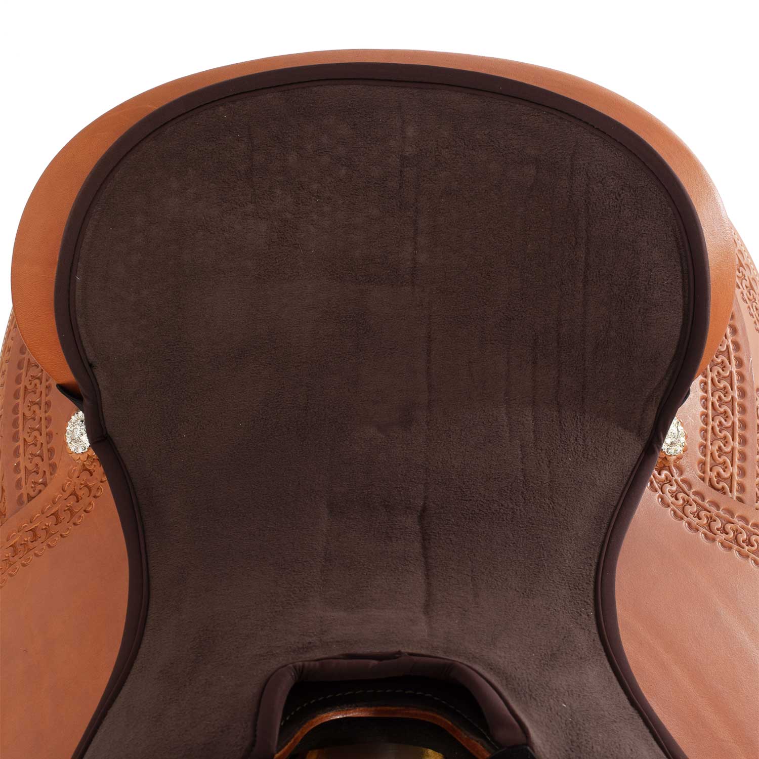 Acavallo Standard Seat Saver Western Classic Gel-In Dri-Lex 10mm #colour_brown
