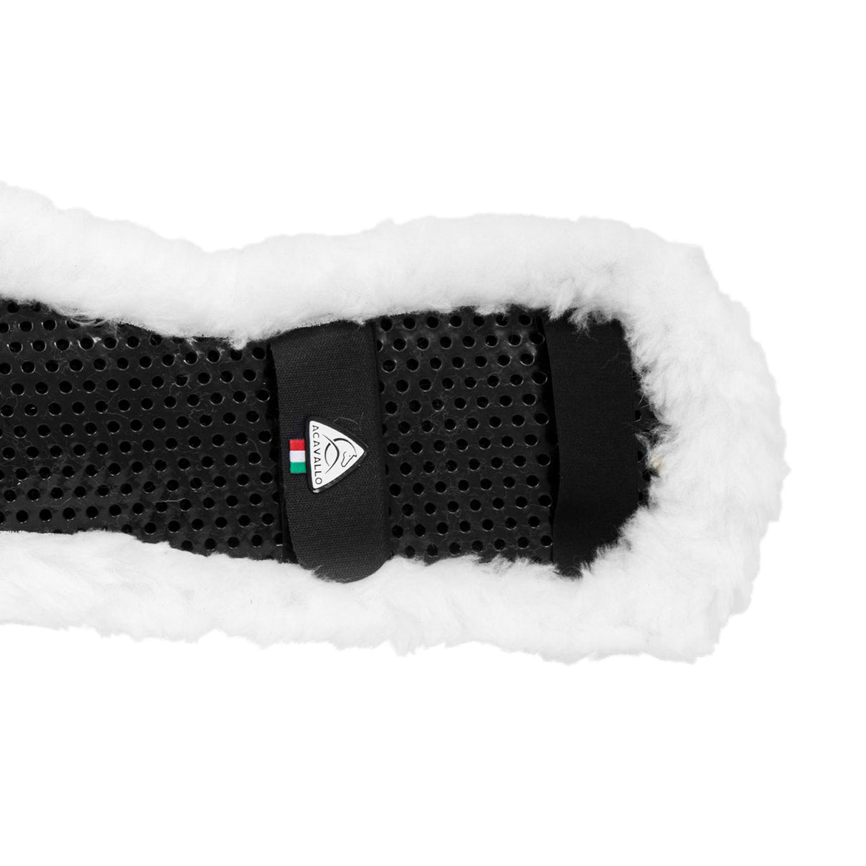 Acavallo Shaped Girth Sleeve Classic Gel Faux Sheepskin #colour_white