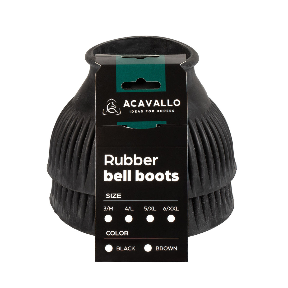 Rubber bell boots with logo (sold in pairs)
