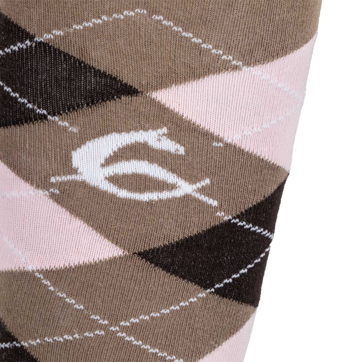 Diamond pattern cotton socks