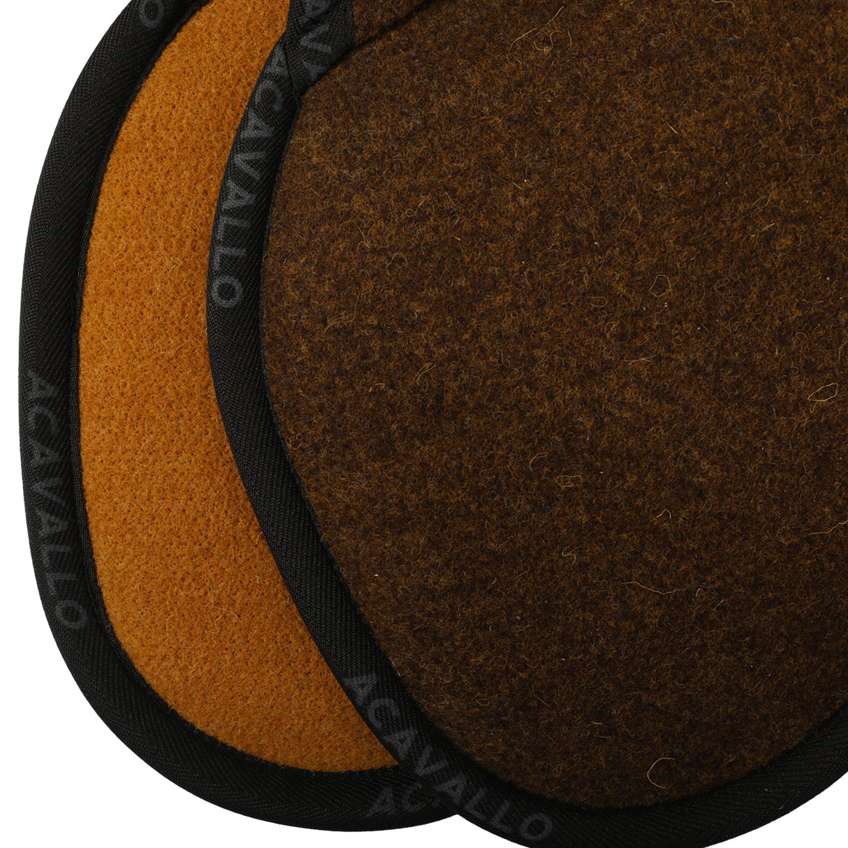 Acavallo Pad Piuma WFS Pocket Double Felt Front Riser #colour_brown