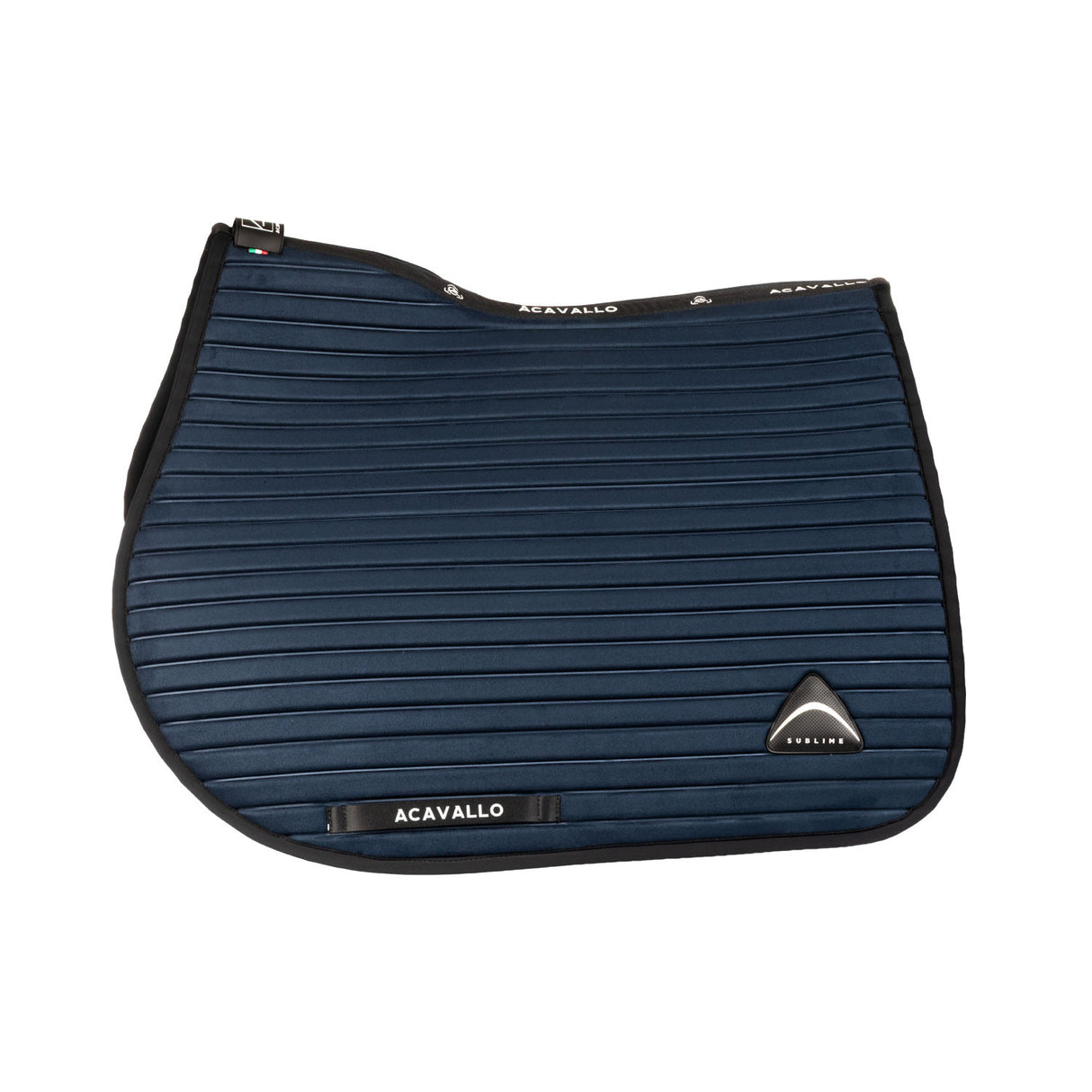 Sublime striped jumping saddle pad in suede
