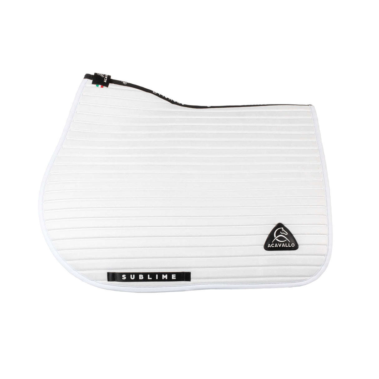 Sublime striped jumping saddle pad in technical fabric