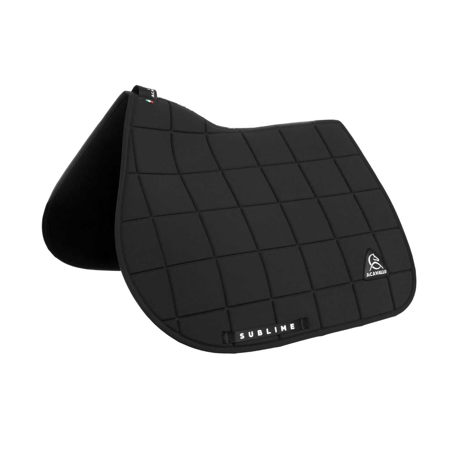 Acavallo Square Jumping Saddle Pad #colour_black