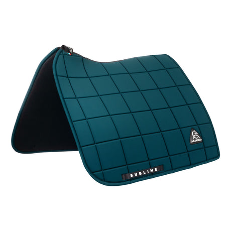 Acavallo Square Dressage Saddle Pad W/Square Back Corner #colour_green