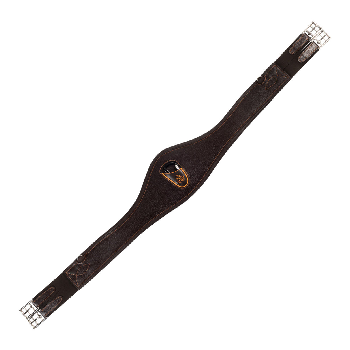 Acavallo Leather Shaped Girth Buffalo Leather #colour_brown
