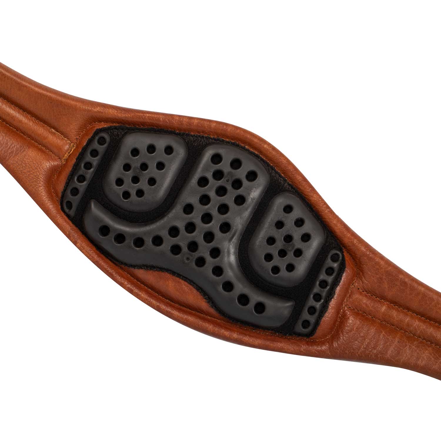 Acavallo Anatomical Jumping Girth Leather #colour_cognac