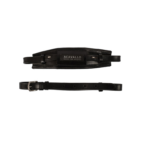 Acavallo Hackamore Noseband Calfskin #colour_black