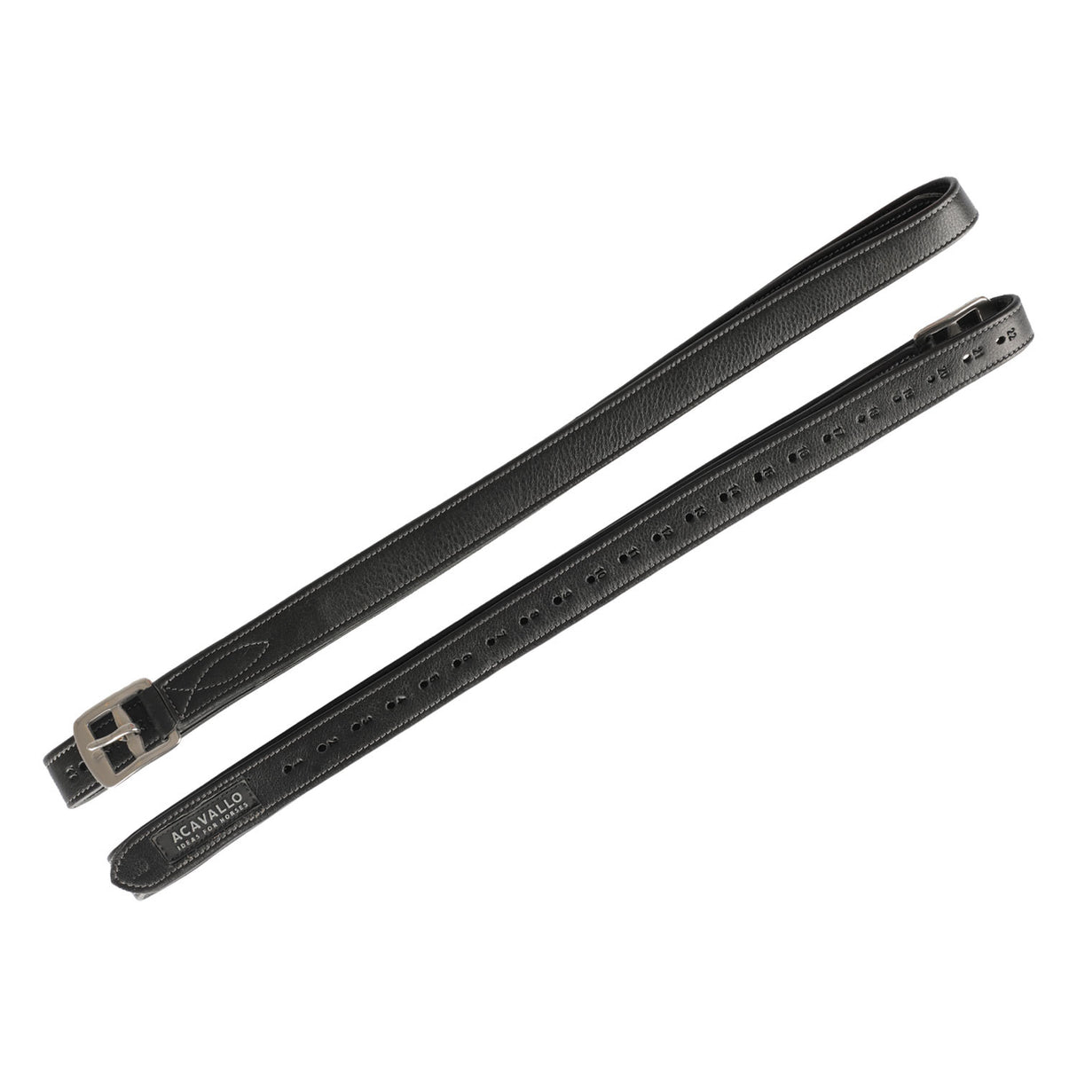 Calfskin stirrup leathers internal reinforcement