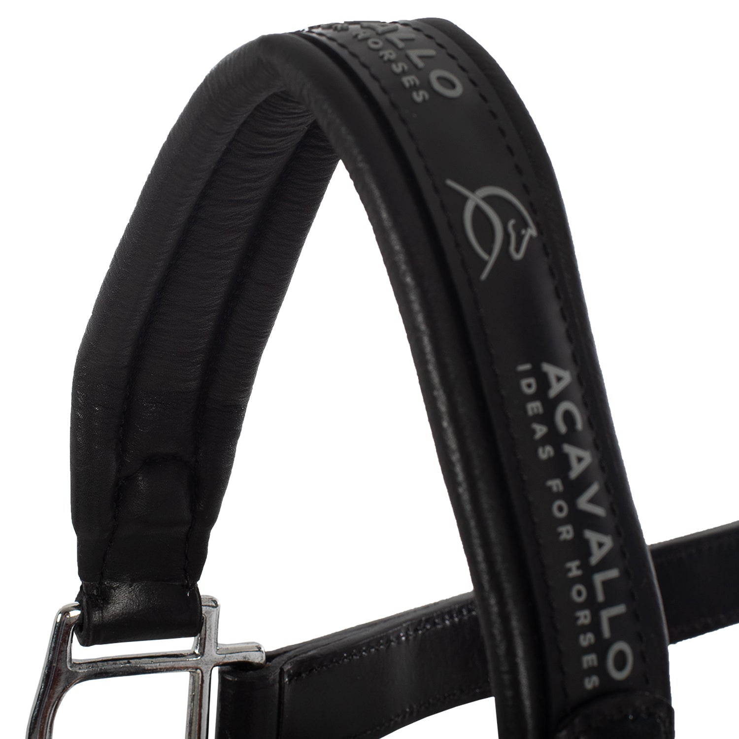 Acavallo Ergonomic Halter Calfskin #colour_black
