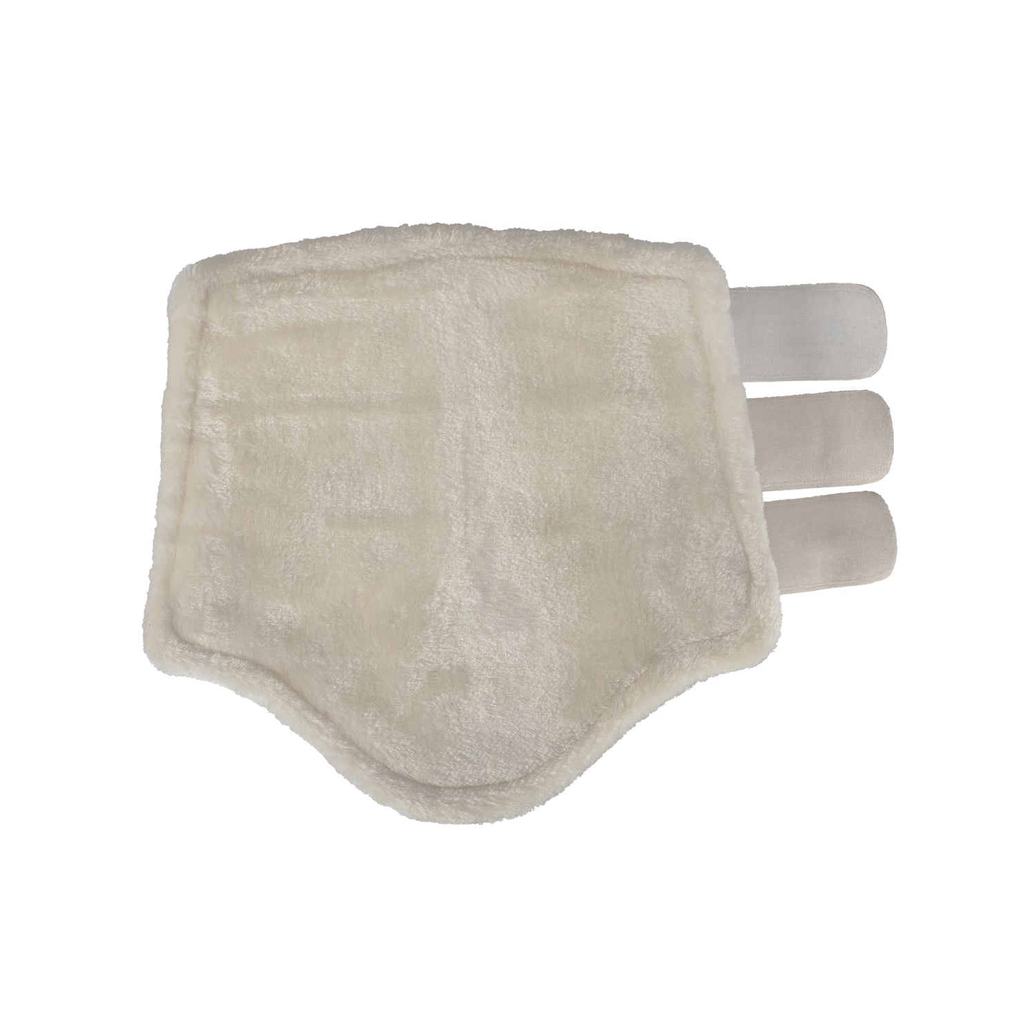 Acavallo Hind Brushing Boots Faux Sheepskin & Triple Hook-And-Loop Closure #colour_white