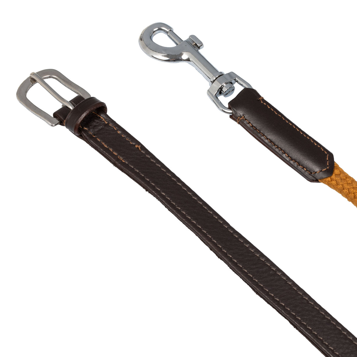 Acavallo Draw Reins Tubular Nylon #colour_brown