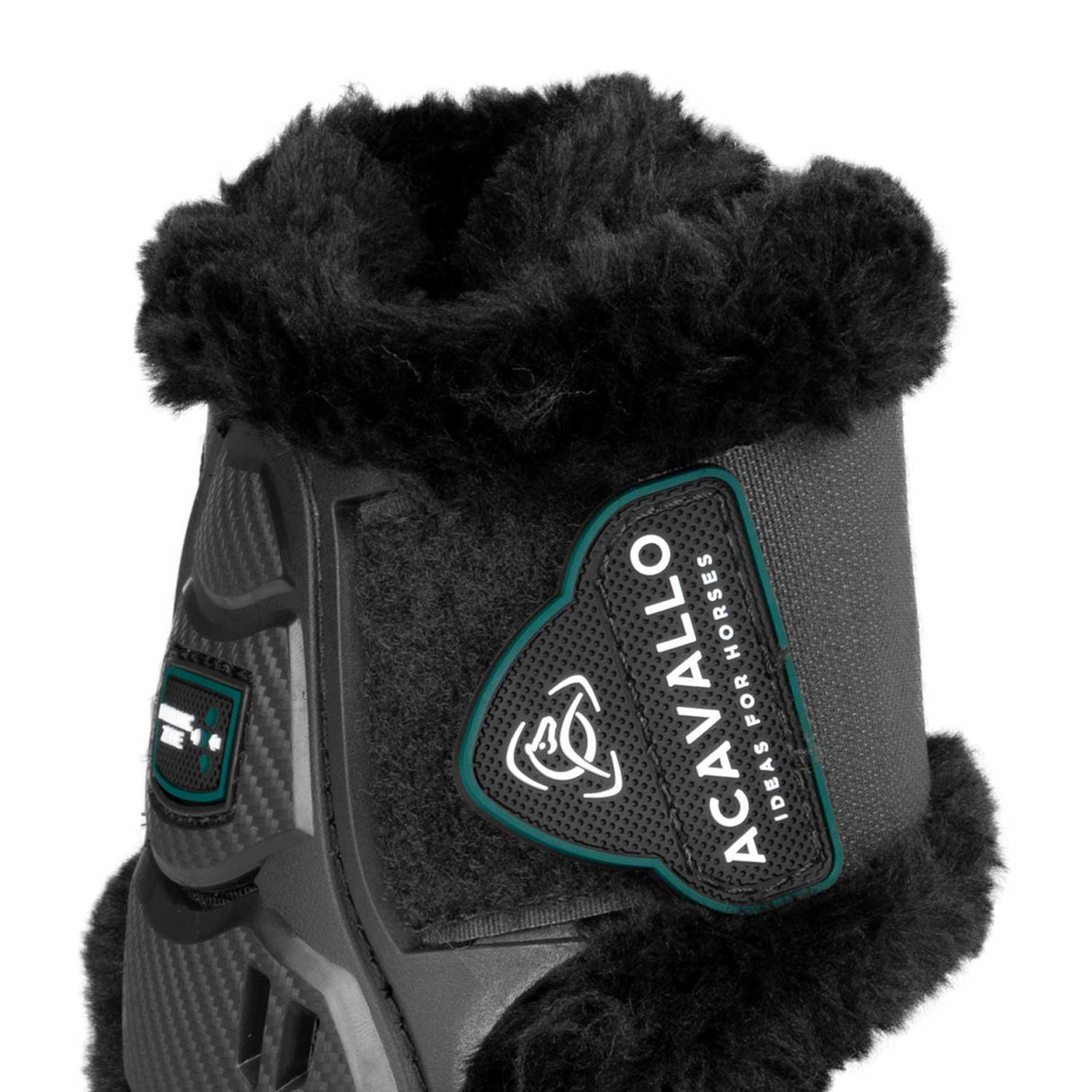 Skeleton Dynamic Zone fetlock boots with synthetic sheepskin