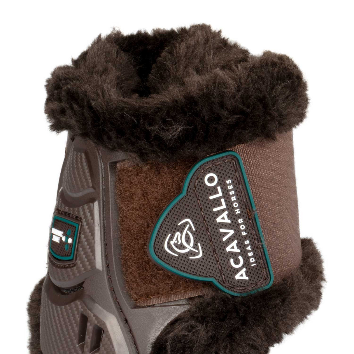 Skeleton Dynamic Zone fetlock boots with synthetic sheepskin