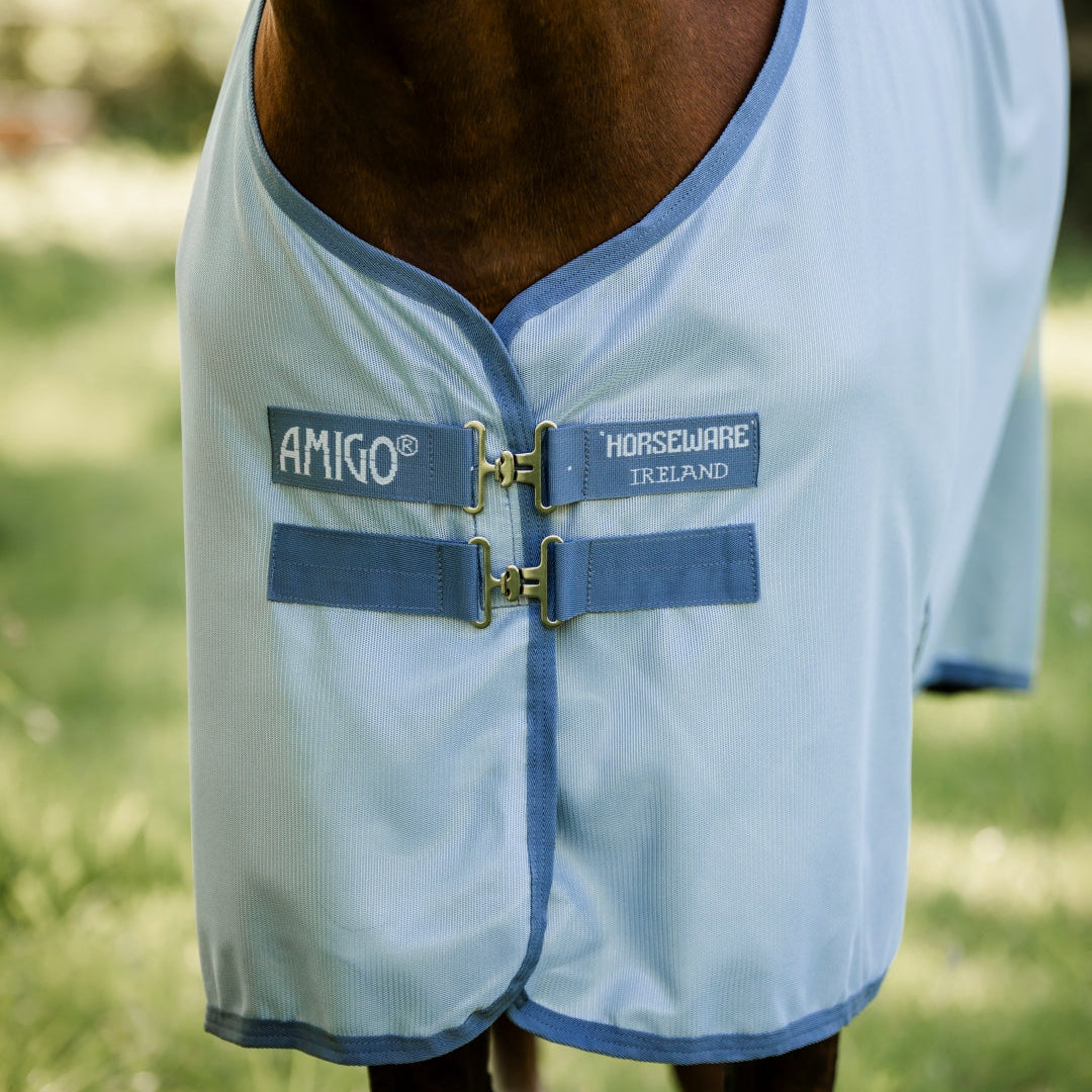 Horseware Ireland Amigo Bug Rug Fly Sheet #colour_heather-blue-blue-silver