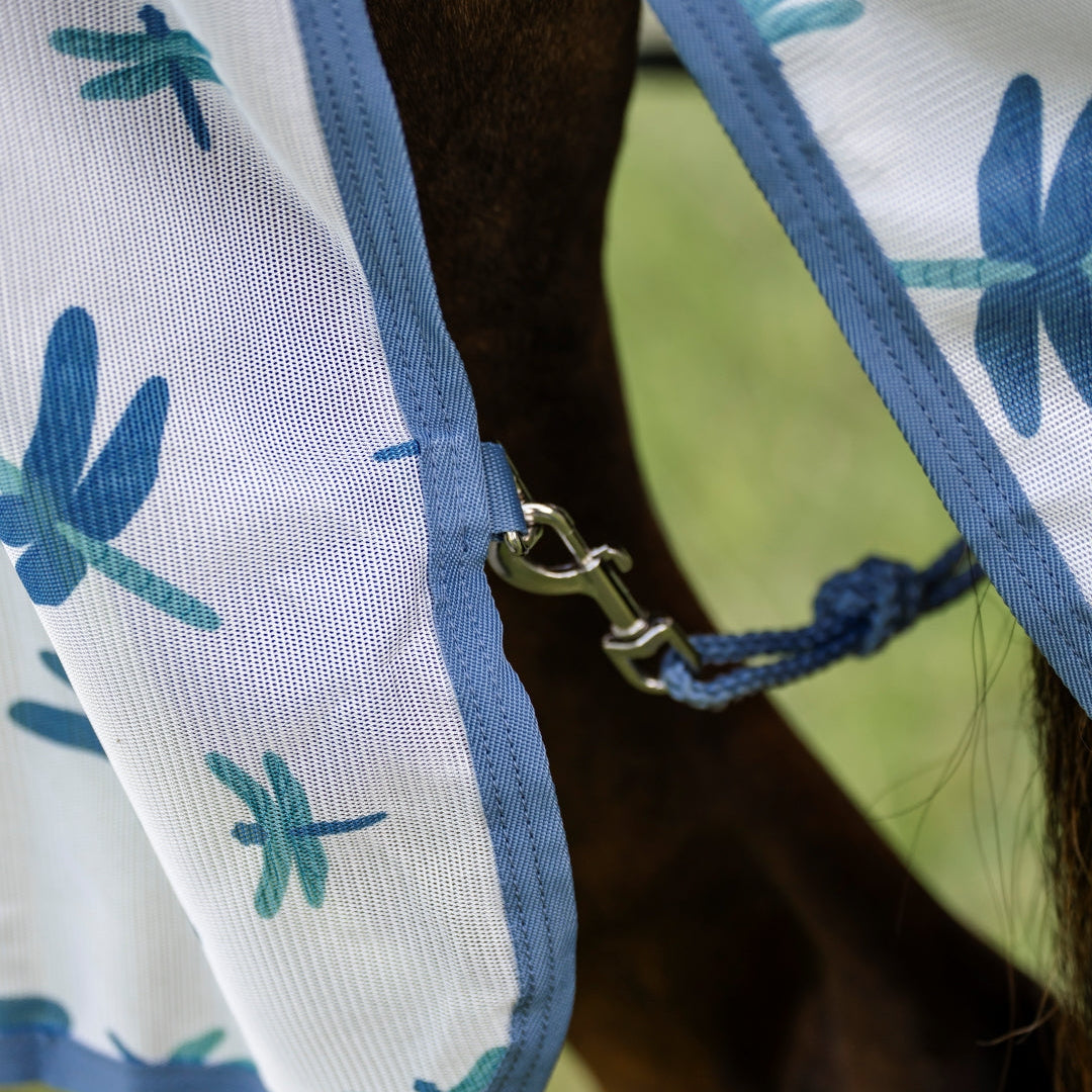 Horseware Ireland Amigo Bug Rug Fly Sheet #colour_dragonfly-print-silver-blue-sage