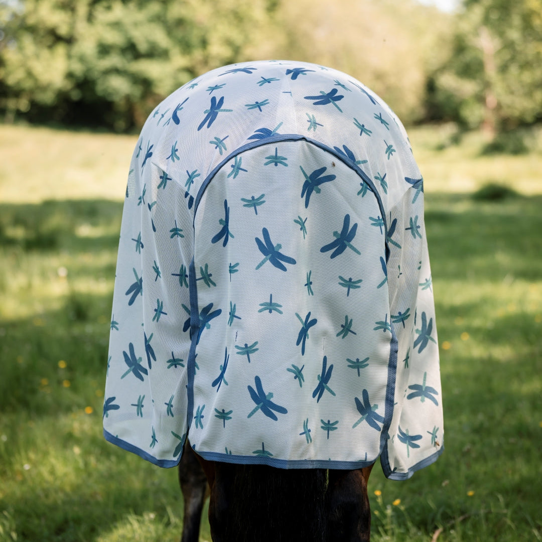 Horseware Ireland Amigo Bug Rug XL Plus #colour_dragonfly-print-silver-blue-sage