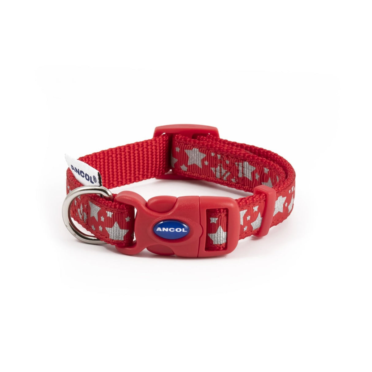Ancol Reflective Collection Reflective Collar #colour_star-red