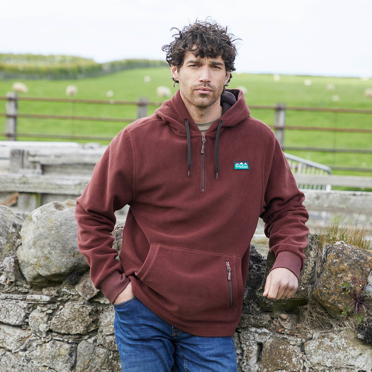 Men's Ballistic Fleece Hoodie - Oxblood