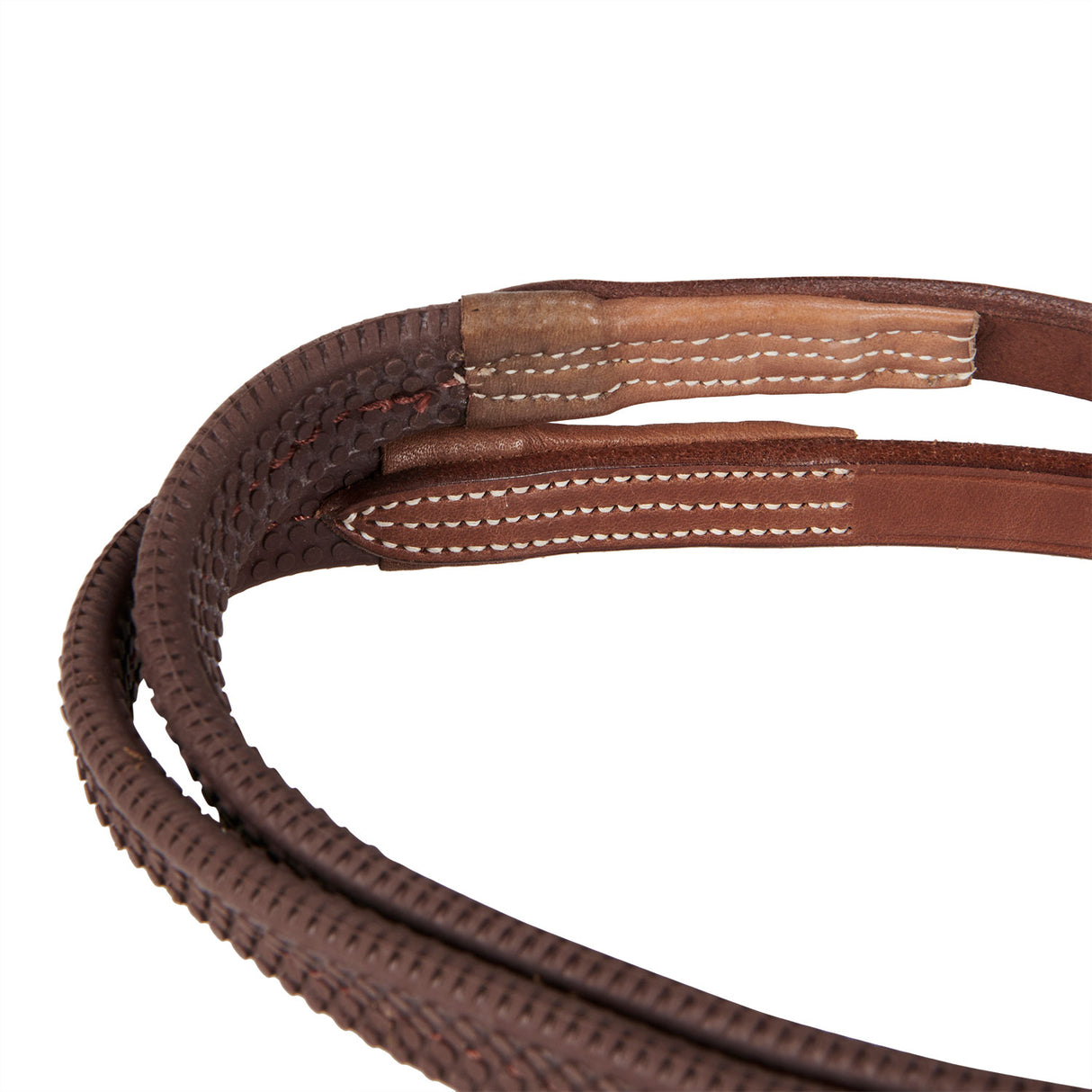 Equestro Bridle With Mexican Noseband And Synthetic Sheepskin #colour_cognac