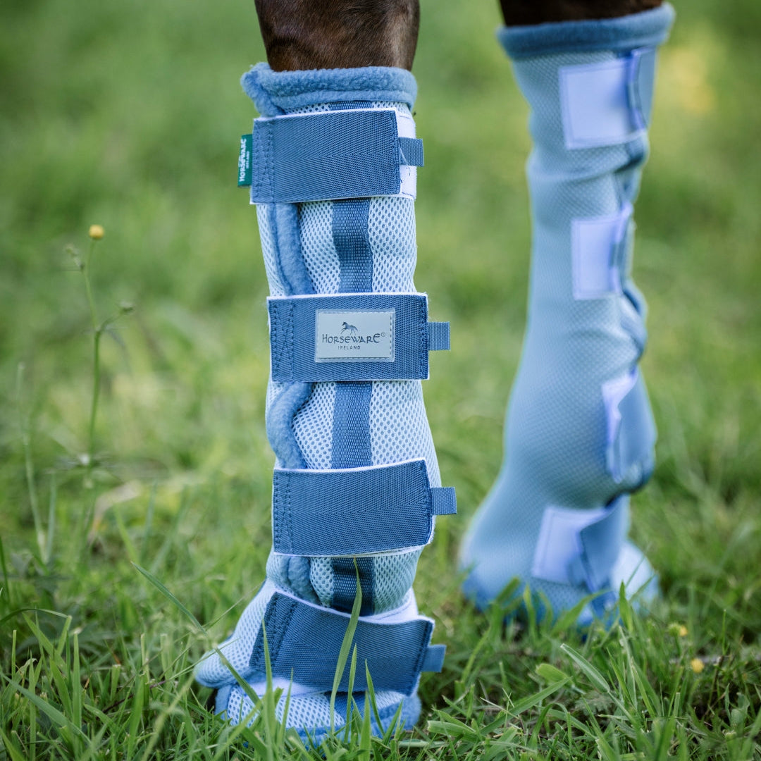 Horseware Ireland Fly Boots - Pack of 2 #colour_heather-blue-blue-silver