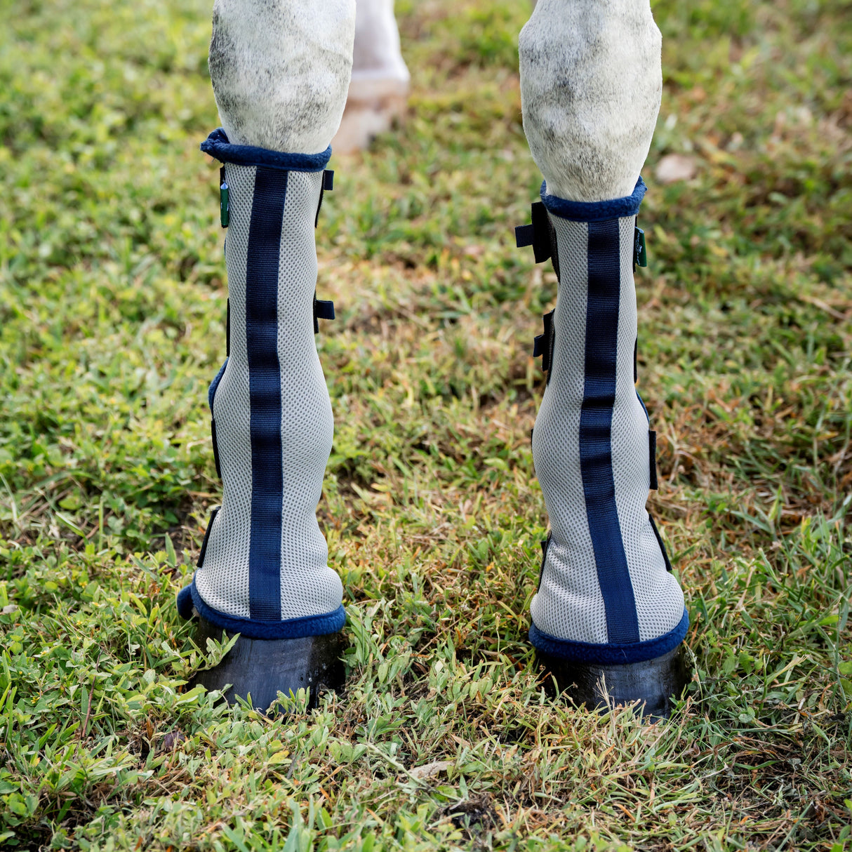 Horseware Ireland Fly Boots - Pack of 2 #colours_silver-navy