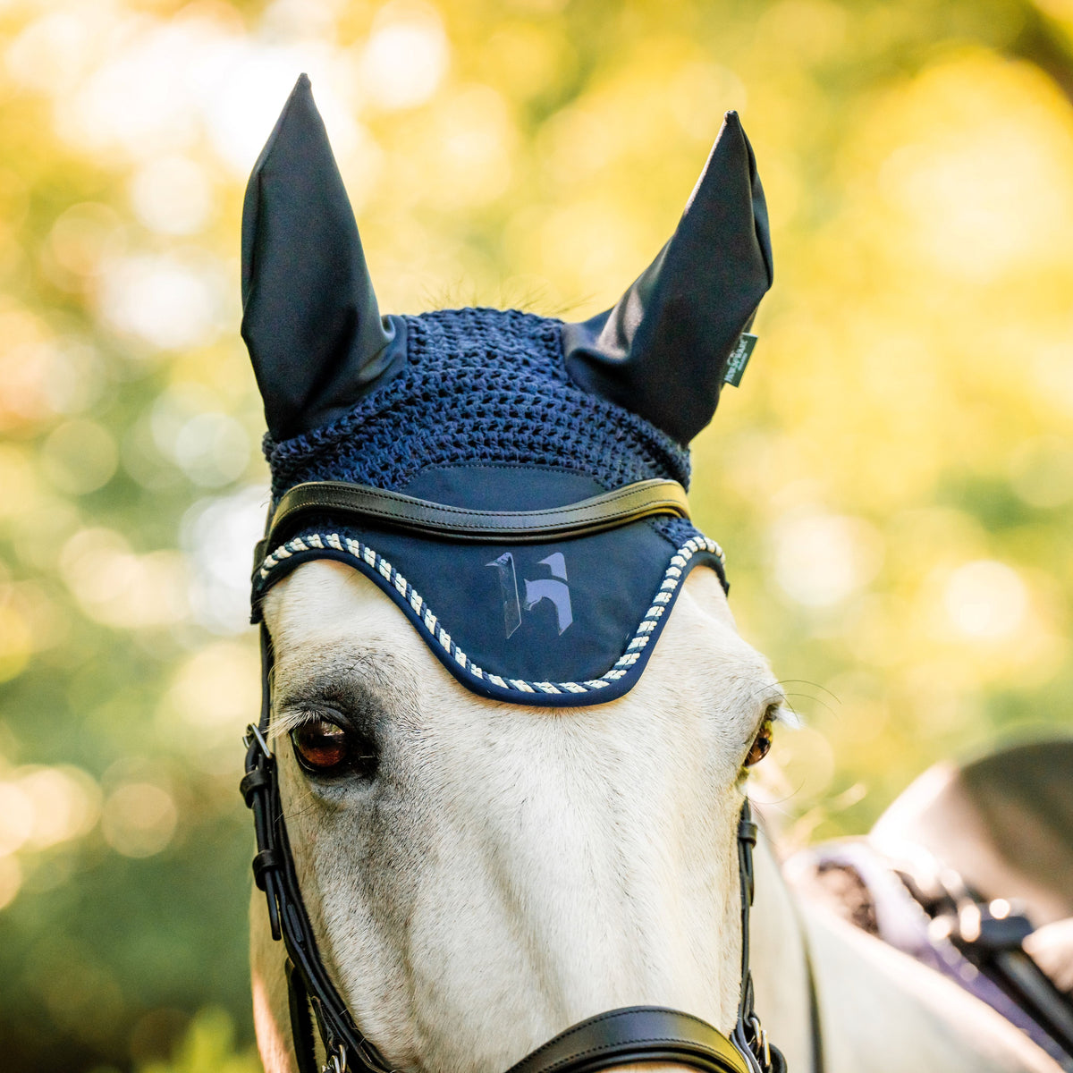 Horseware Ireland Newmarket Ear Net #colour_witney-navy
