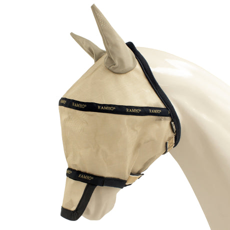 Horseware Ireland Rambo Flymask Plus #colour_oatmeal-navy-white-beige